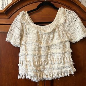 Anthropologie off the shoulder blouse